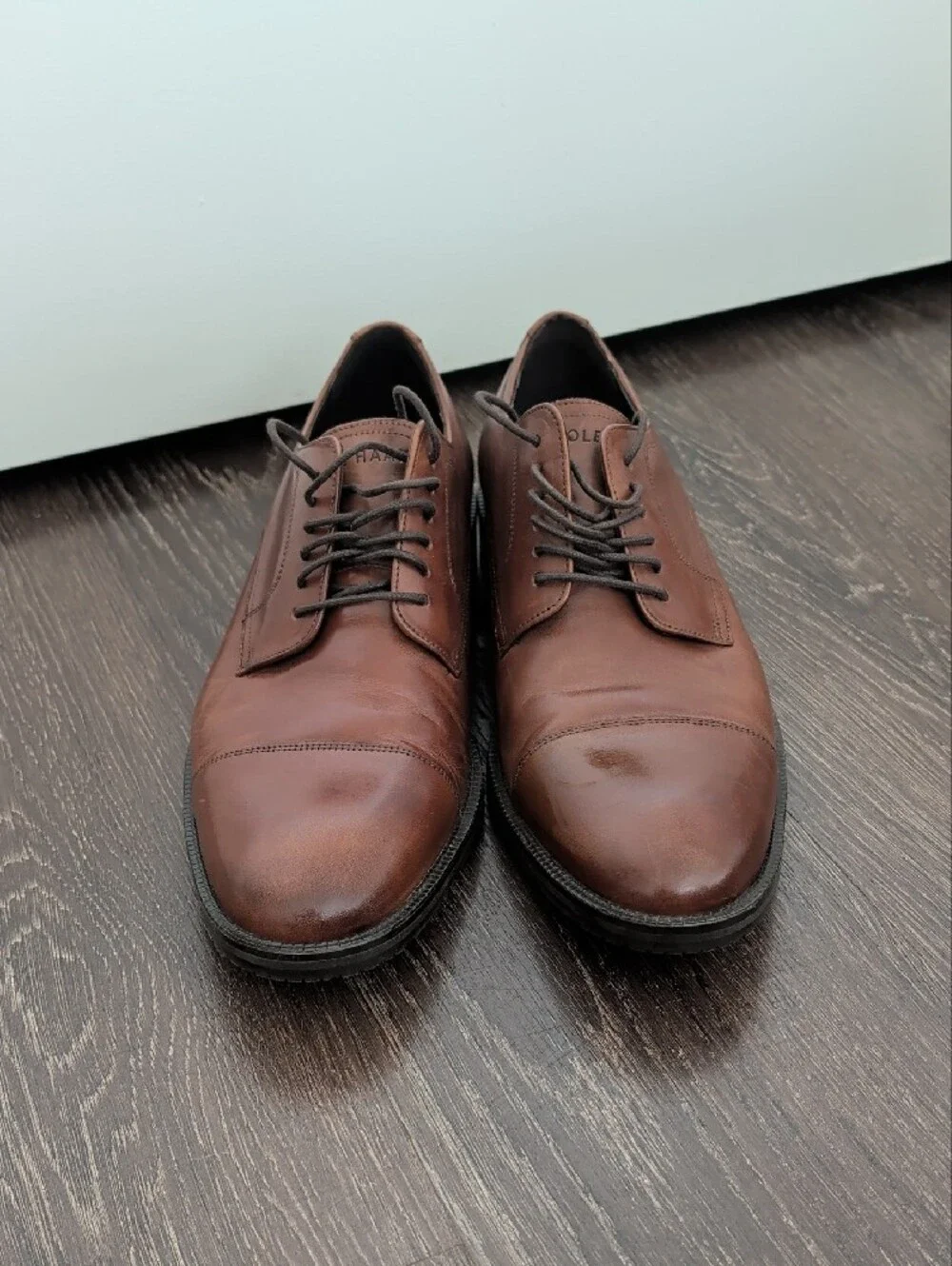 Cole Haan Brown Cap-Toe Derby Dress Shoes